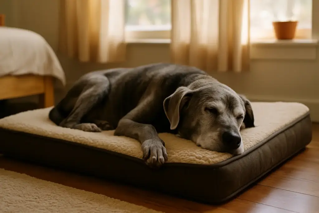 Cane anziano che dorme di più: quando è normale e quando preoccuparsi