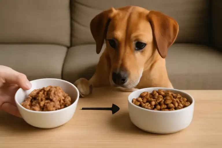 Passare dal cibo umido a quello secco: i passaggi giusti per evitare fastidi al cane